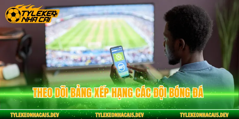 Theo dõi bảng xếp hạng các đội bóng đá